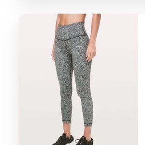 lululemon athletica Wunder Under Leggings in Heathered Black